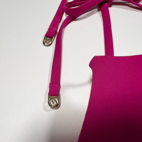 Victoria Secret 34D Bombshell Push Up Bikini Top Halter Add 2 Cups Berry Blush - Picture 5 of 8